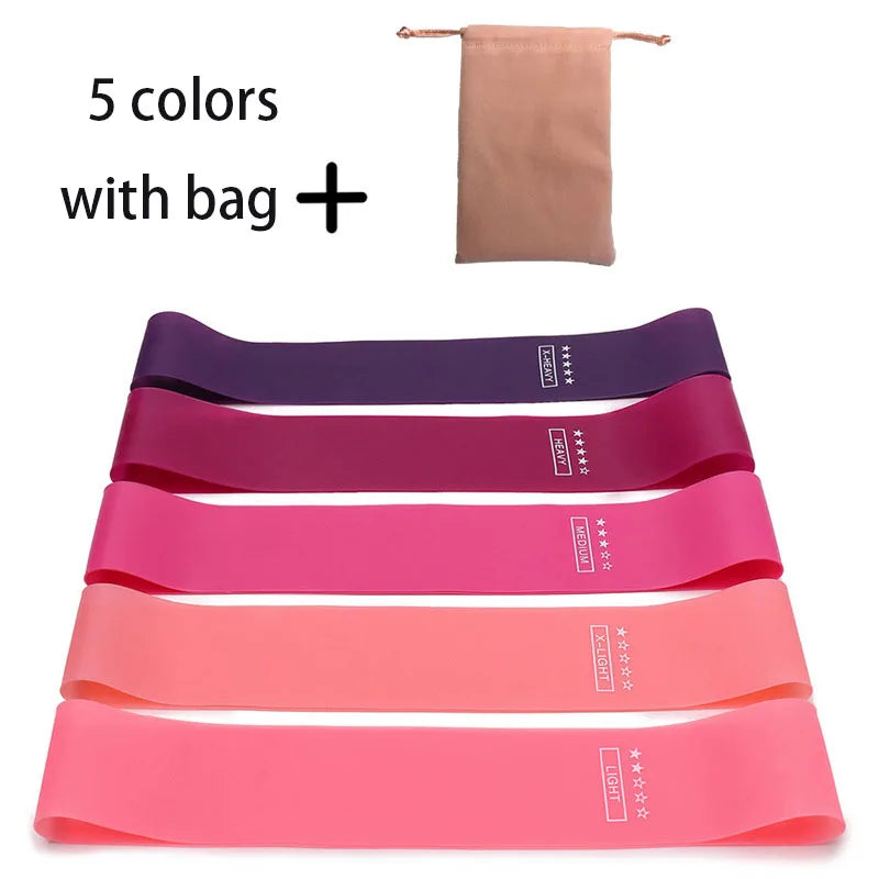 5Pcs/Set Yoga Resistance Rubber Bands for Fitness Training