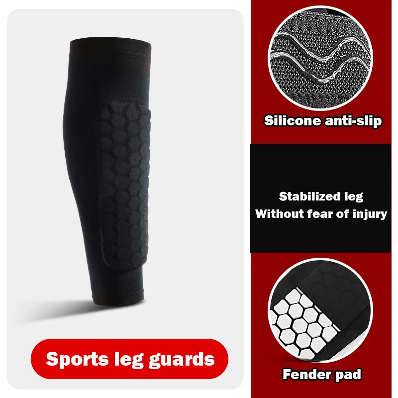 1Pcs Football Shin Guard Socks with Foam Compression Sleeves