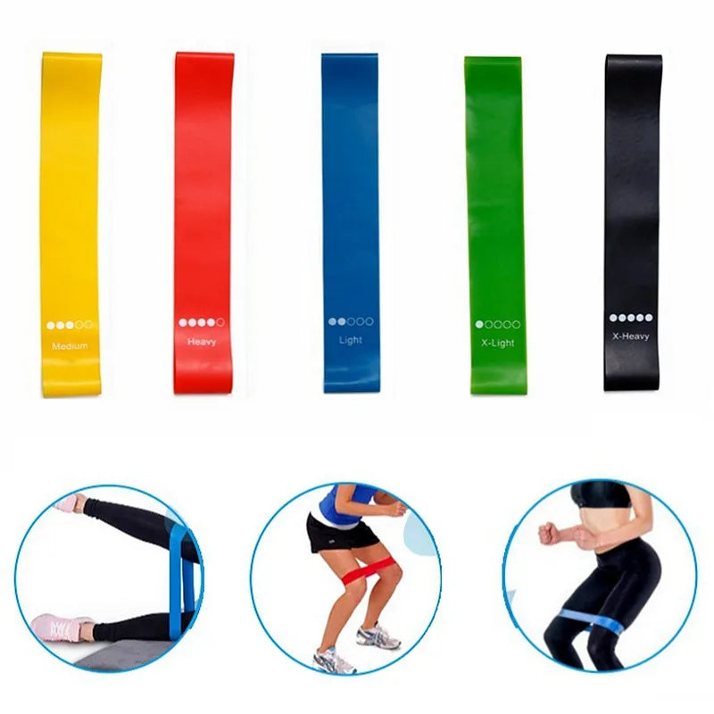 5Pcs/Set Yoga Resistance Rubber Bands for Fitness Training