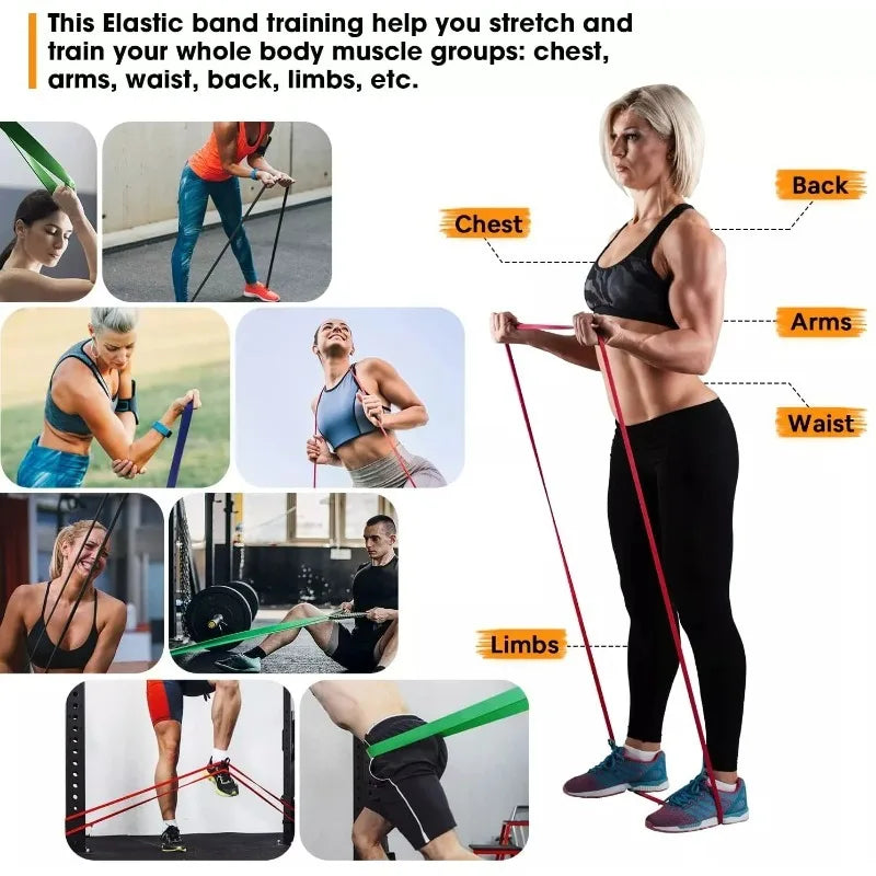 5~120lbs Fitness Resistance Band for Boxing and Yoga