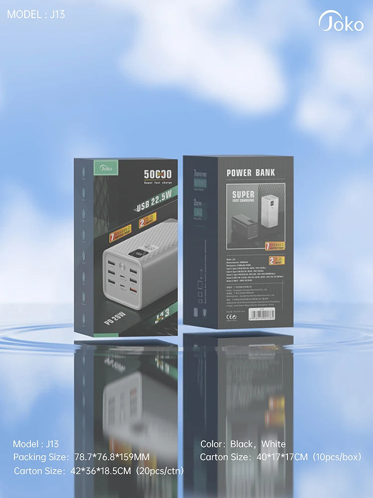 Power Bank 30000mAh With 20W PD Quick Charging Portability