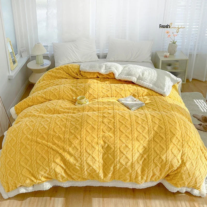 Thickened Coral Velvet Office Shawl Nap Blanket Sofa