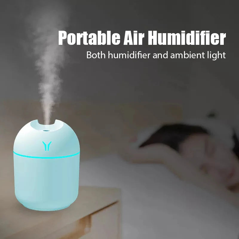 Mini Ultrasonic 250ML Air Humidifier With Romantic Light