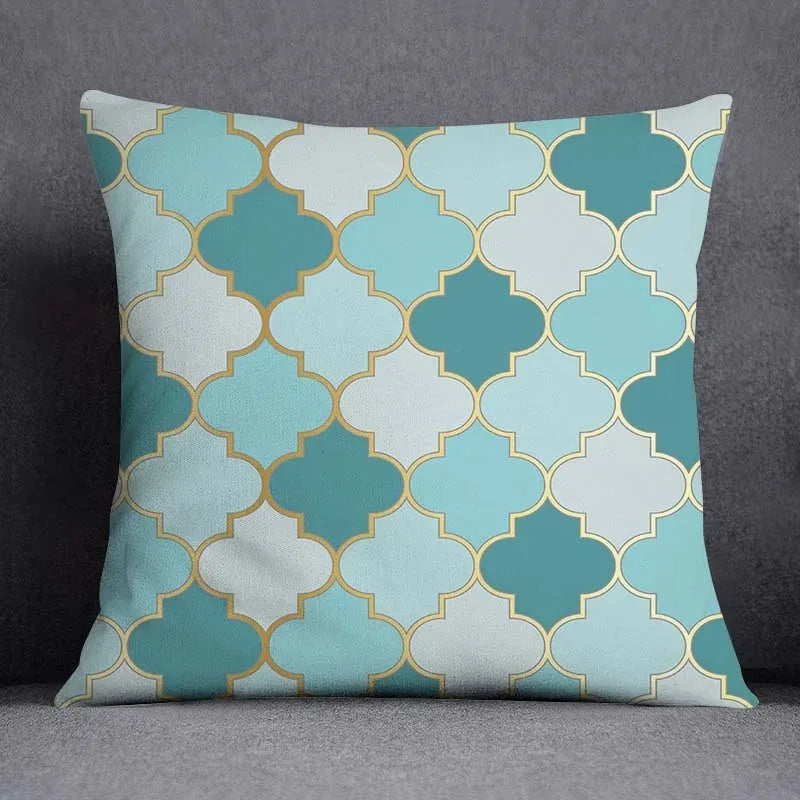 Dark Green Floral Animal Pattern Pillowcase for Home Decor