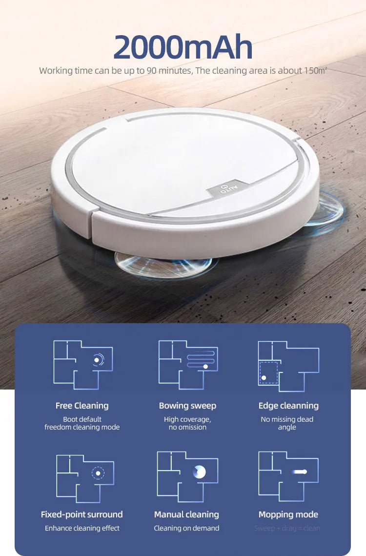 2024 New App Control 2800Pa Robotic Vacuum Cleaner