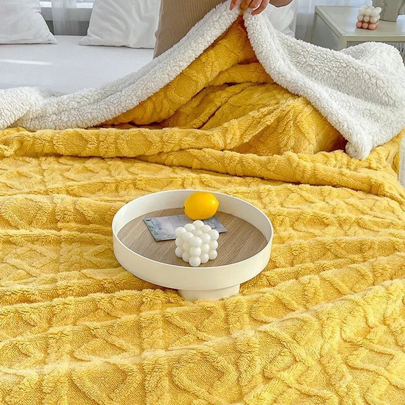 Thickened Coral Velvet Office Shawl Nap Blanket Sofa