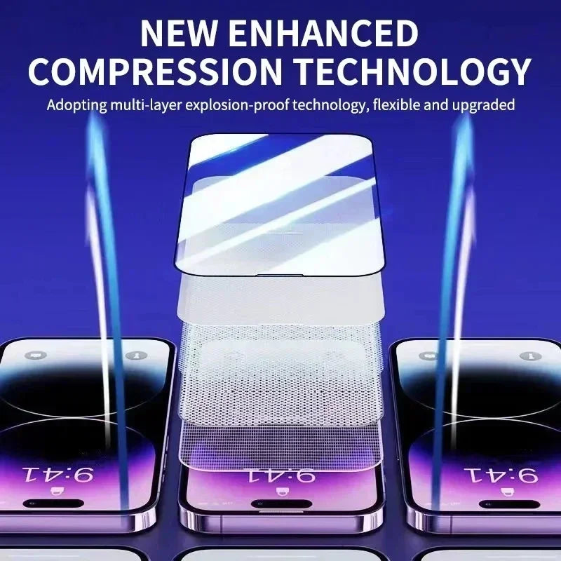 1-3Pc Oleophobic Coating Easy Installation Glass Protector for iPhone 16-11 Pro Max Mini XS XR