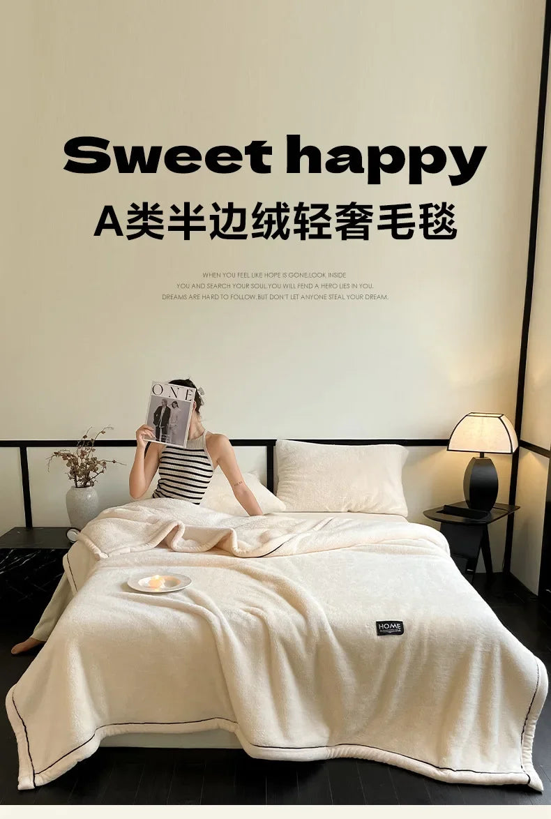 2024 New Class A Cotton Velvet Light Luxury Blanket