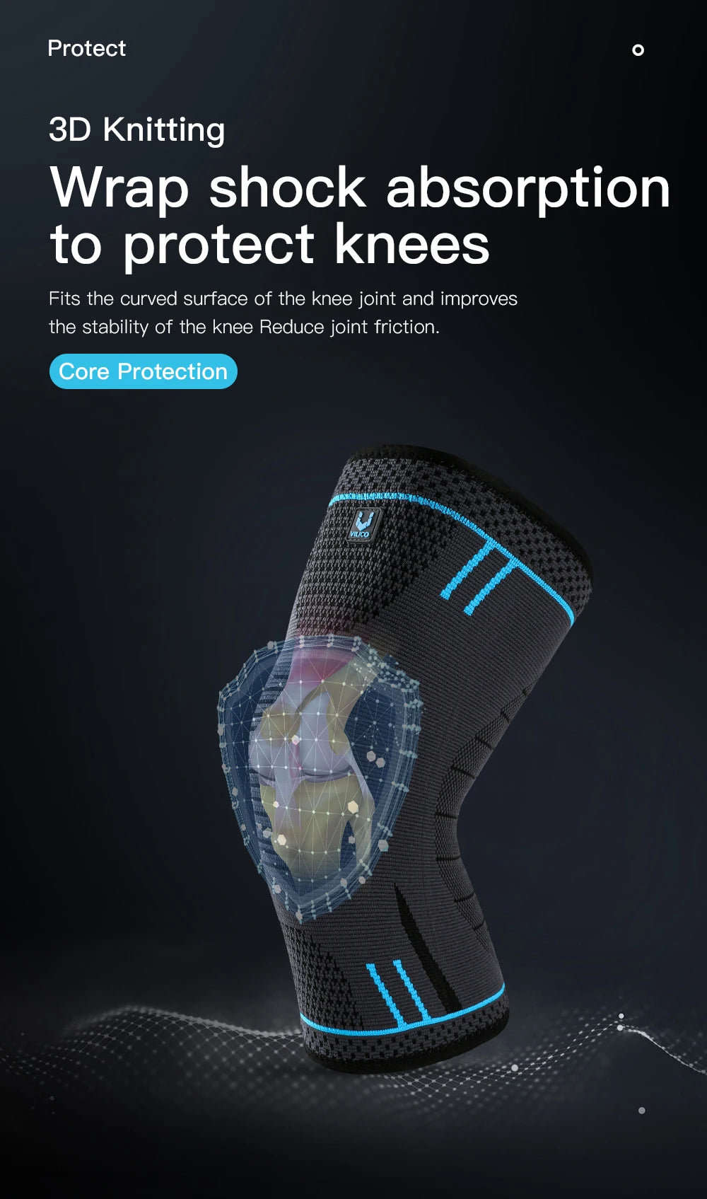 1 Pc Elastic Breathable Compression Knee Support Sleeve