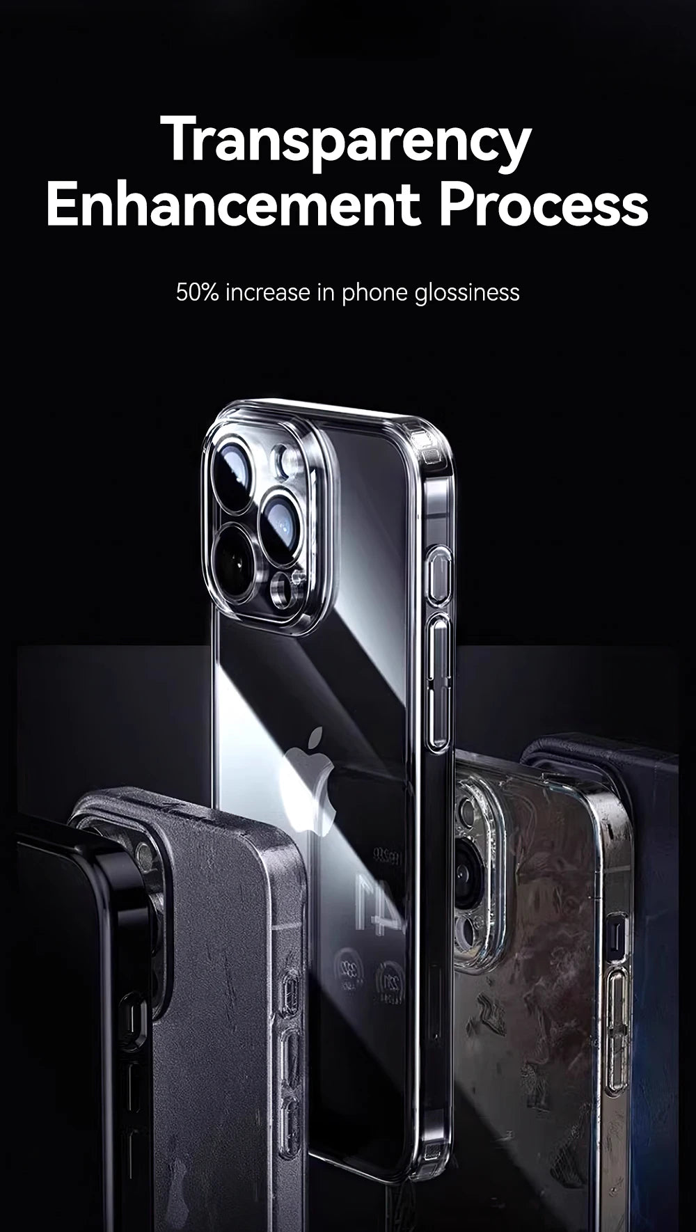 Joyroom Anti-Drop Transparent Case for iPhone 16 Pro Max