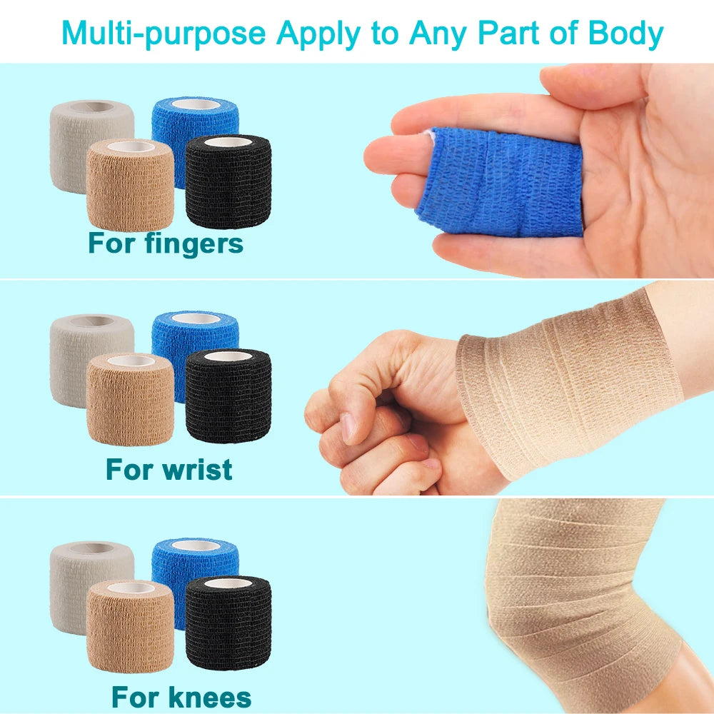 10 Rolls Self Adhesive Athletic Wrap Tape for Protection