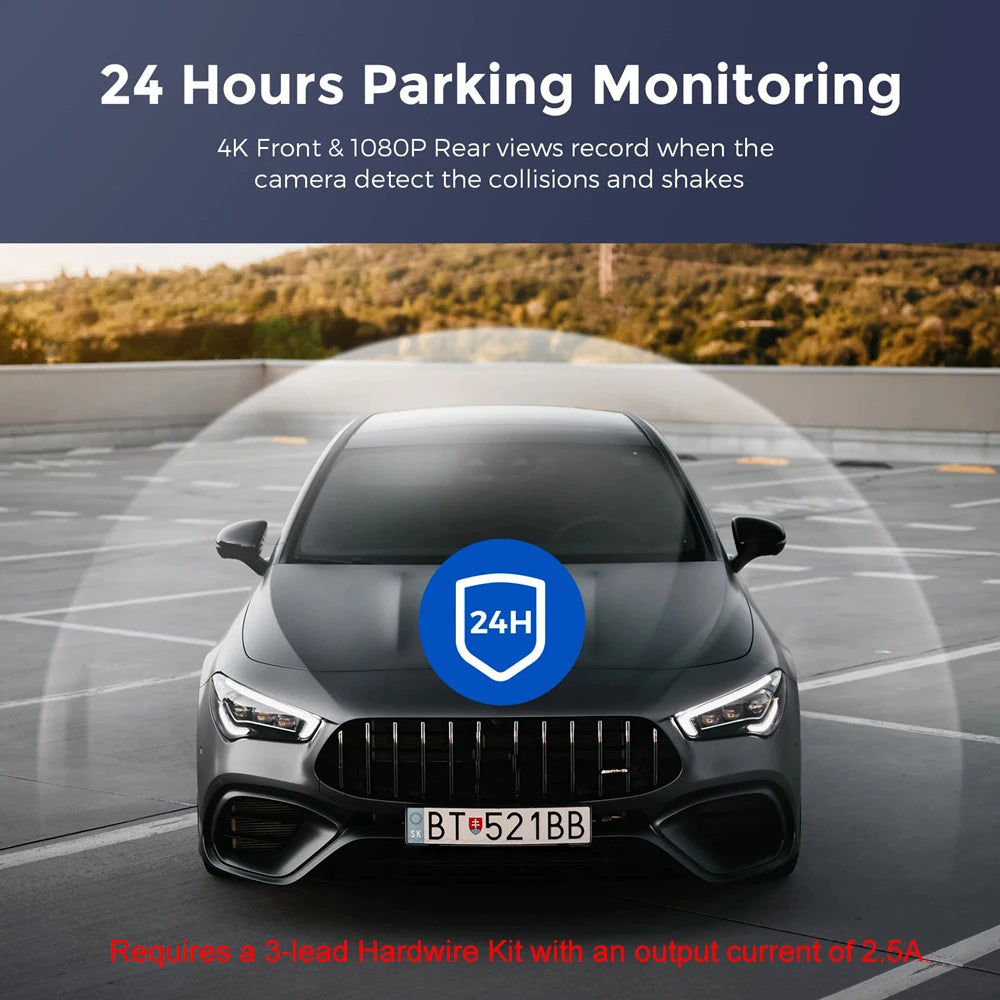 Soam Dash Cam 4K 1080P Dual-Channel Car DVR with GPS