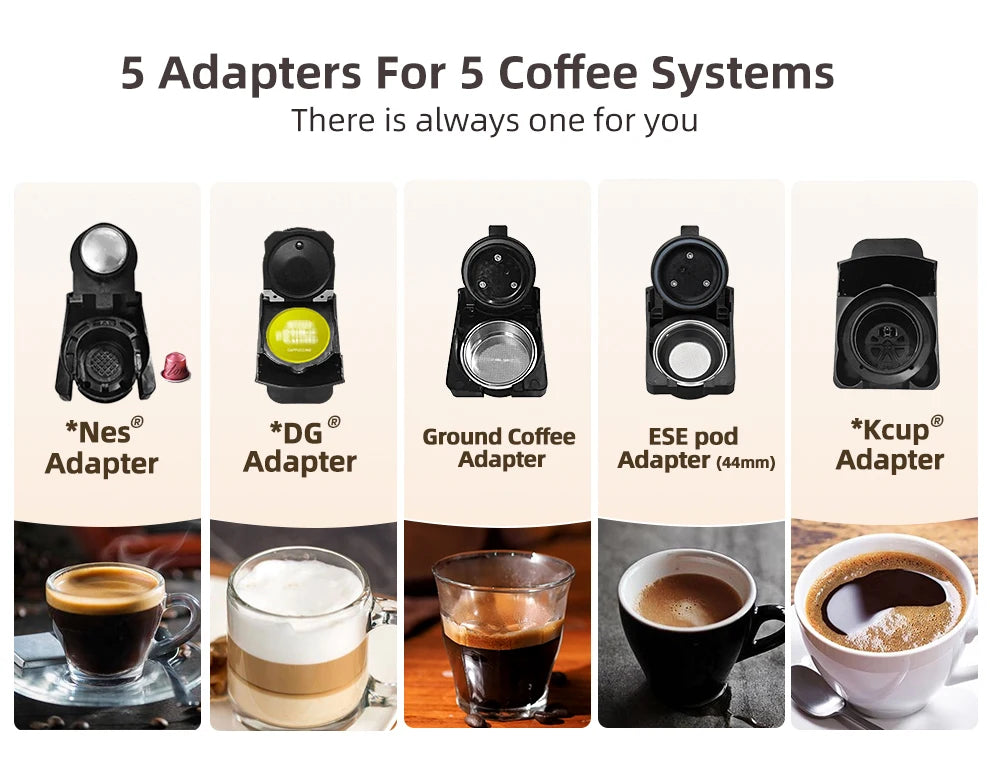 HiBREW Multiple Capsule Coffee Machine 5 in 1 Hot Cold