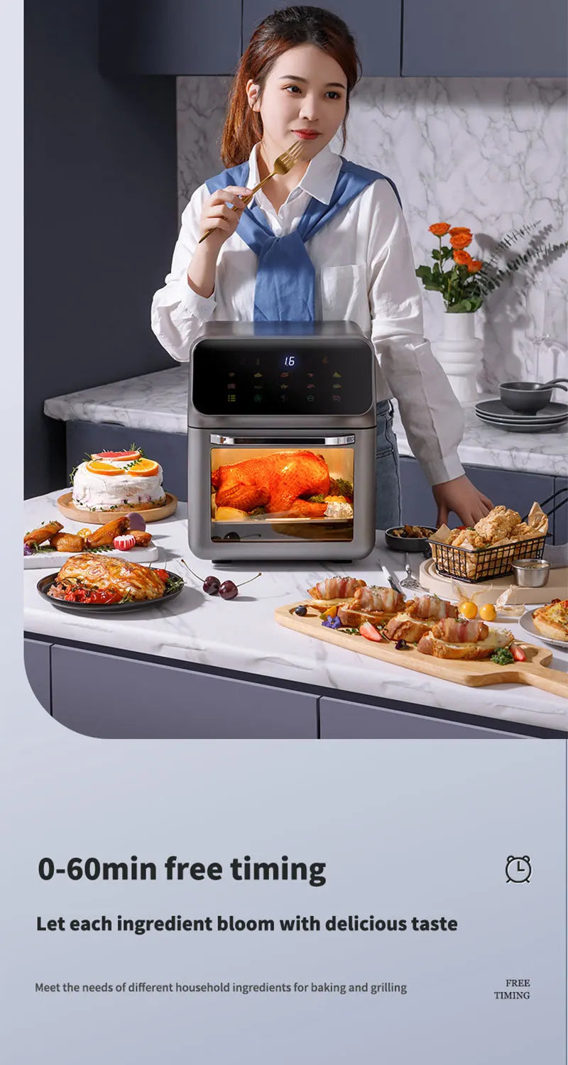 10L Large Capacity Oil-Free Electric Air Fryer Oven