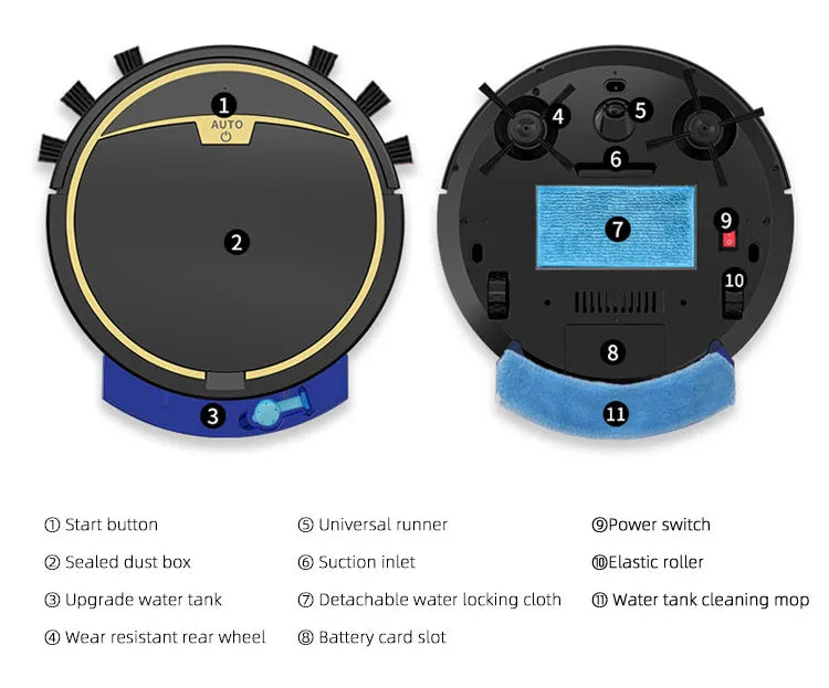 2024 New App Control 2800Pa Robotic Vacuum Cleaner