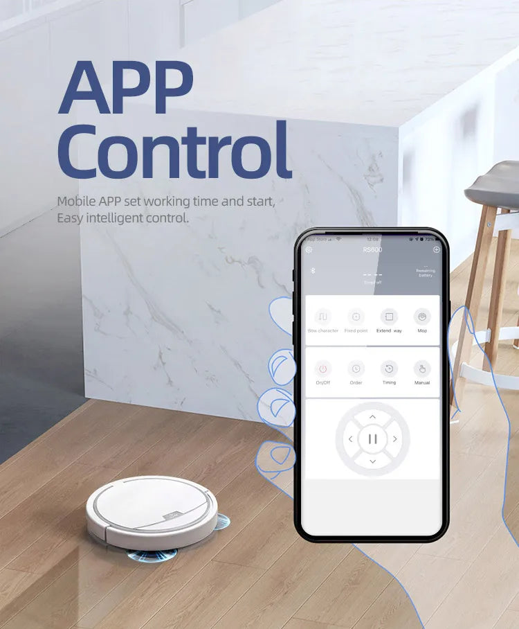2024 New App Control 2800Pa Robotic Vacuum Cleaner