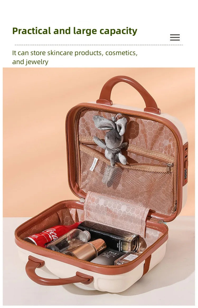 Portable Travel Cosmetic Case With Password Lock Organizer