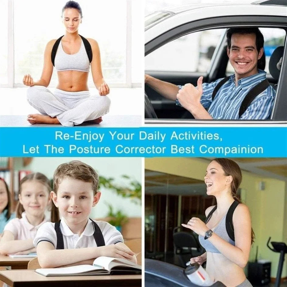 Adjustable Back Shoulder Posture Corrector for Home Office Use