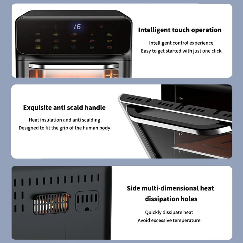 10L Large Capacity Oil-Free Electric Air Fryer Oven