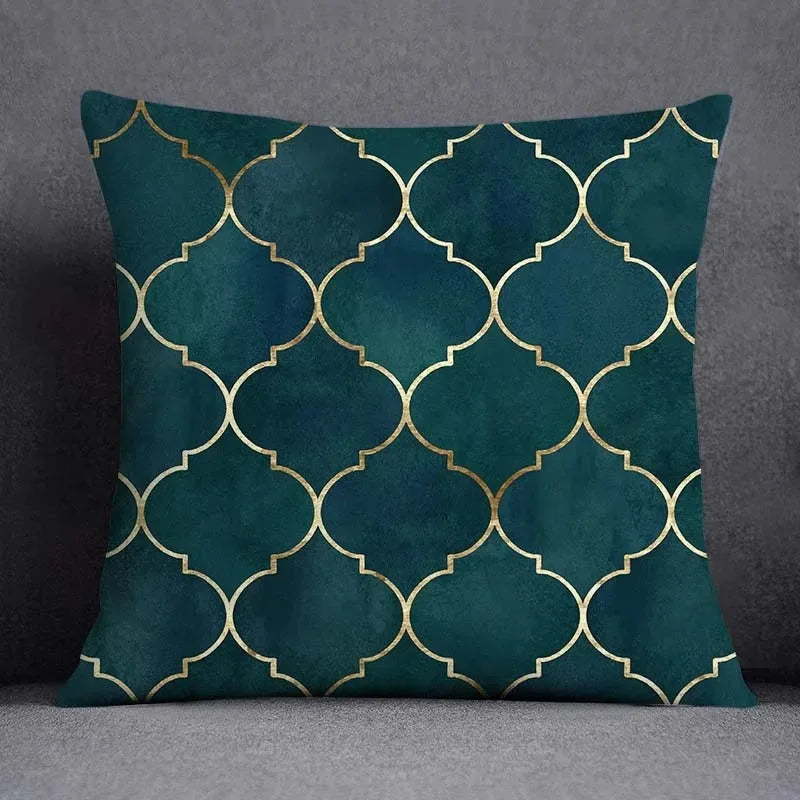 Dark Green Floral Animal Pattern Pillowcase for Home Decor