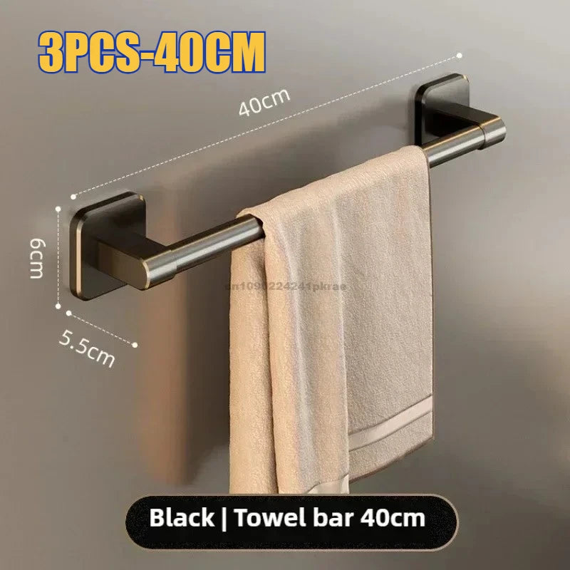 6pcs Bathroom Towel Rack Self-Adhesive No Drill Holder