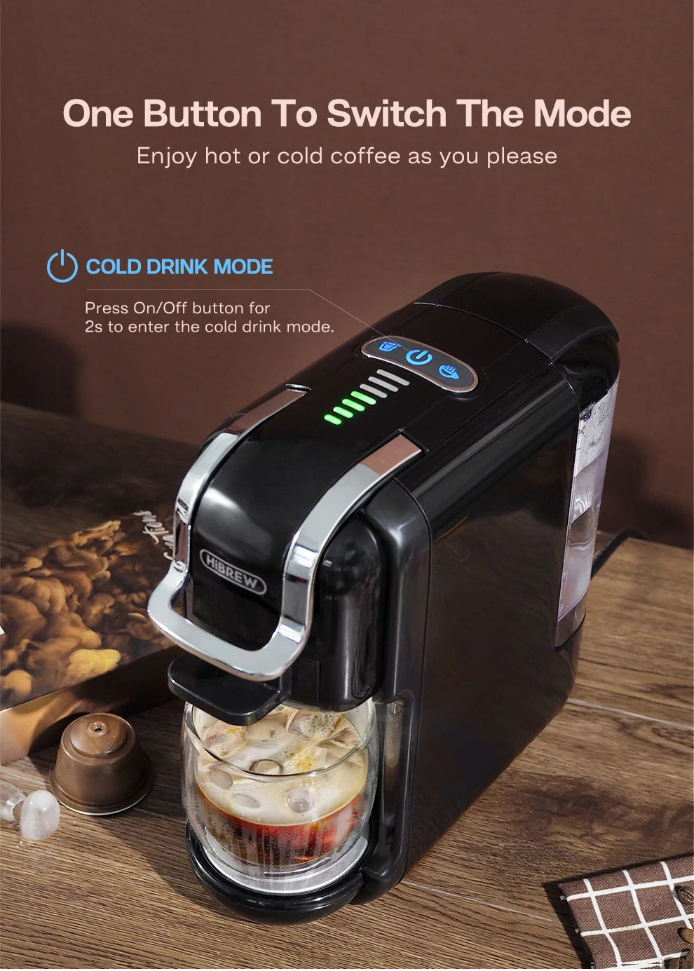 HiBREW Multiple Capsule Coffee Machine 5 in 1 Hot Cold
