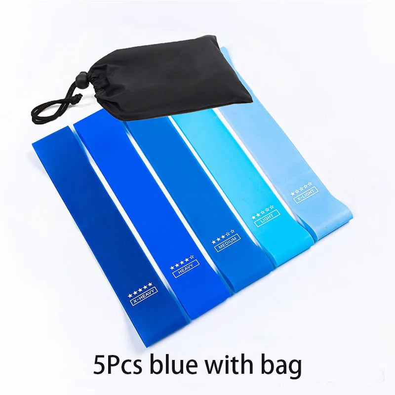 5Pcs/Set Yoga Resistance Rubber Bands for Fitness Training