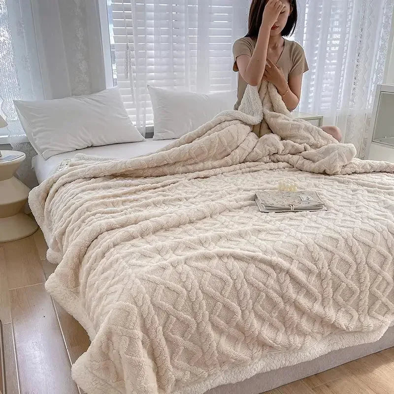 Thickened Coral Velvet Office Shawl Nap Blanket Sofa