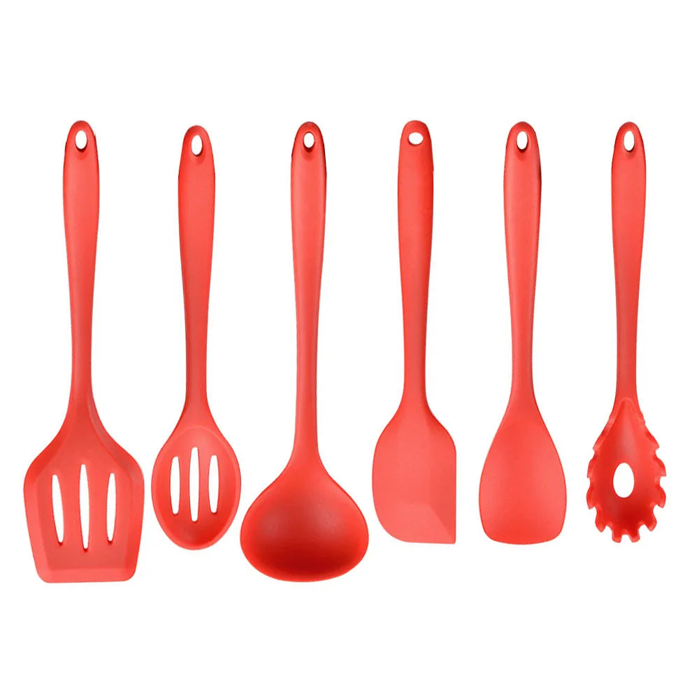 Green Heat Resistant Silicone Utensil Set for Non-Stick Cooking