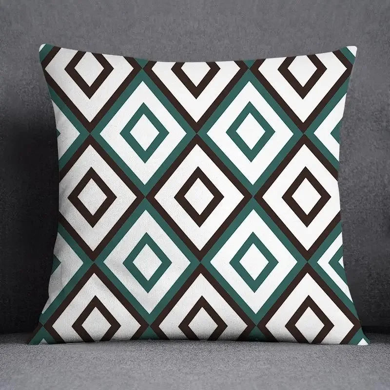 Dark Green Floral Animal Pattern Pillowcase for Home Decor