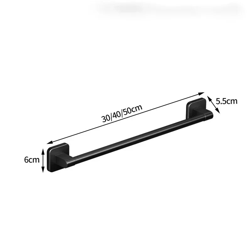 6pcs Bathroom Towel Rack Self-Adhesive No Drill Holder