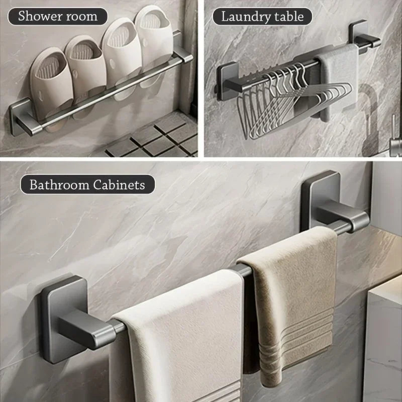 6pcs Bathroom Towel Rack Self-Adhesive No Drill Holder