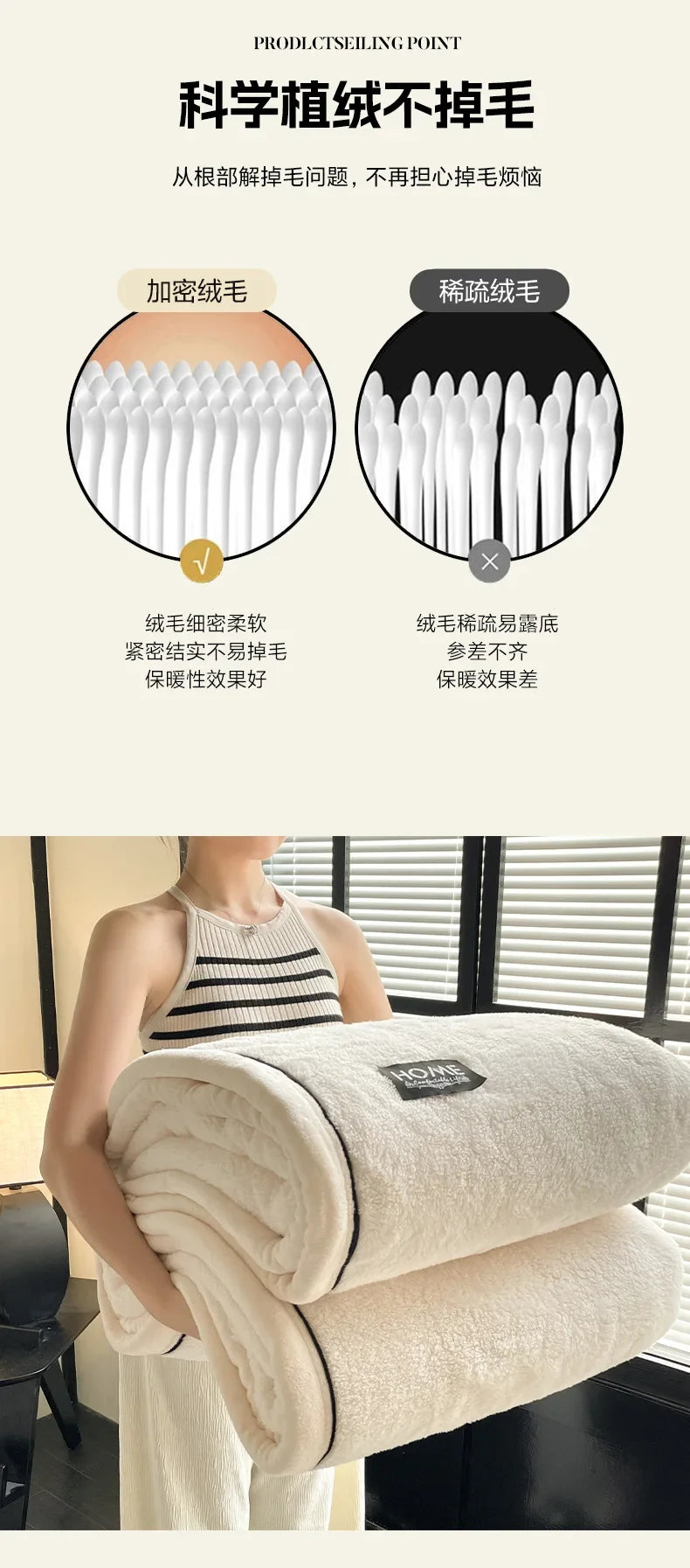 2024 New Class A Cotton Velvet Light Luxury Blanket