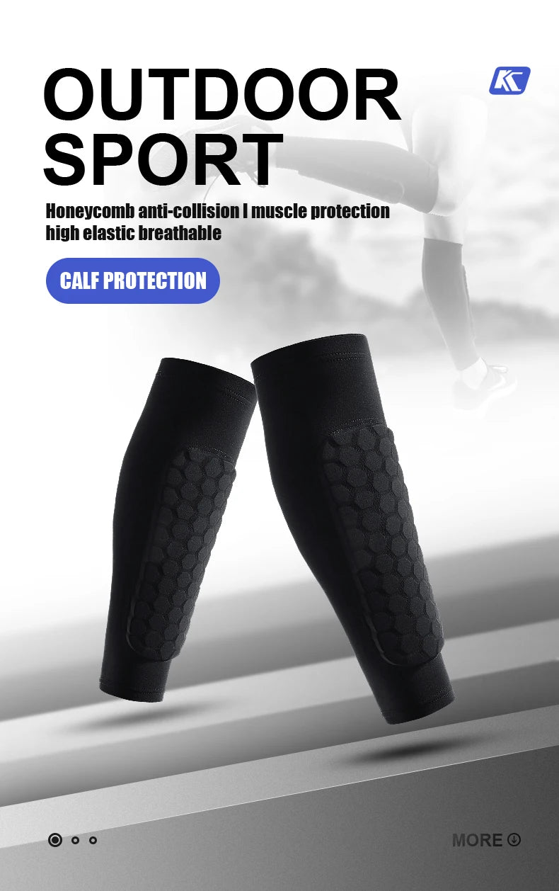 1Pcs Football Shin Guard Socks with Foam Compression Sleeves