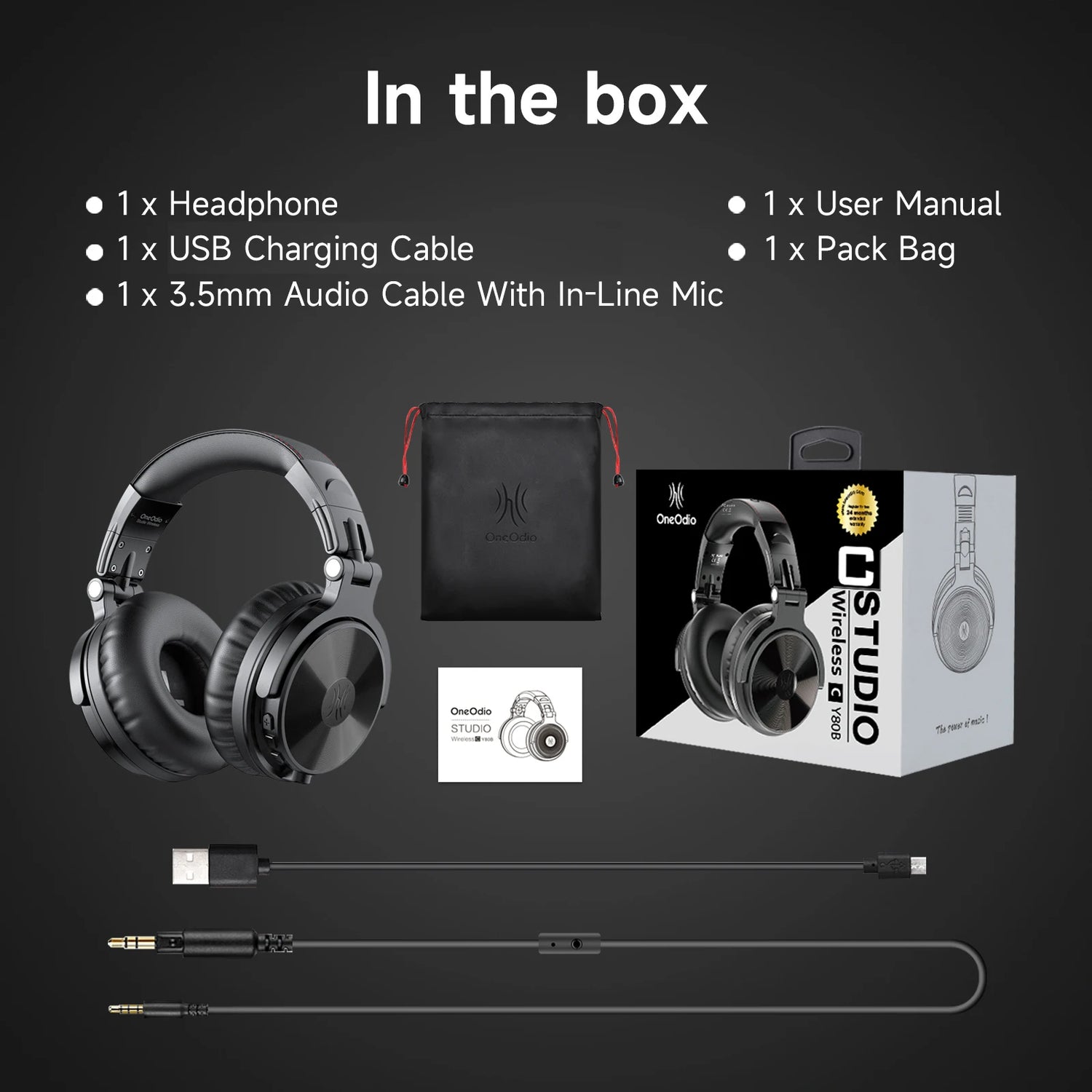 Oneodio Bluetooth Wireless Headphones With Microphone 110Hr Battery