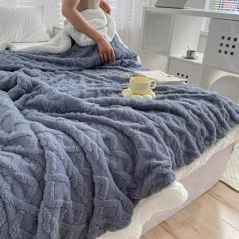 Thickened Coral Velvet Office Shawl Nap Blanket Sofa