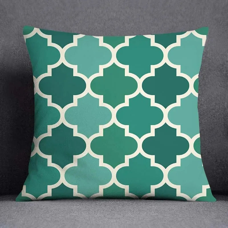 Dark Green Floral Animal Pattern Pillowcase for Home Decor