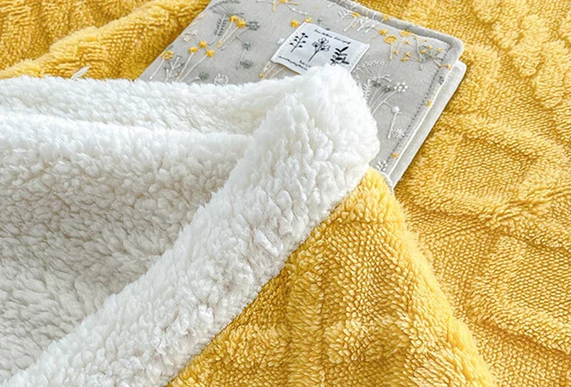 Thickened Coral Velvet Office Shawl Nap Blanket Sofa