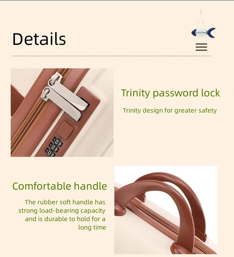 Portable Travel Cosmetic Case With Password Lock Organizer