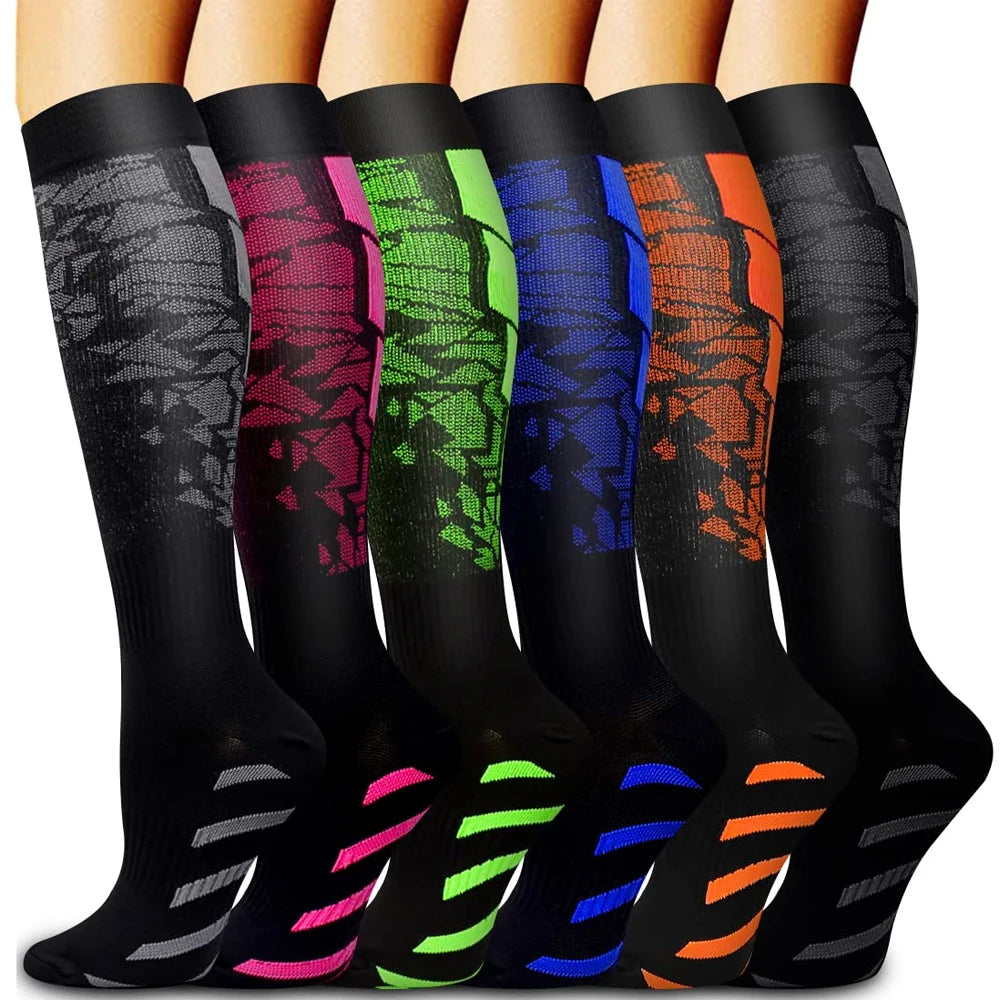 1Pair Compression Socks for Circulation and Outdoor Sports