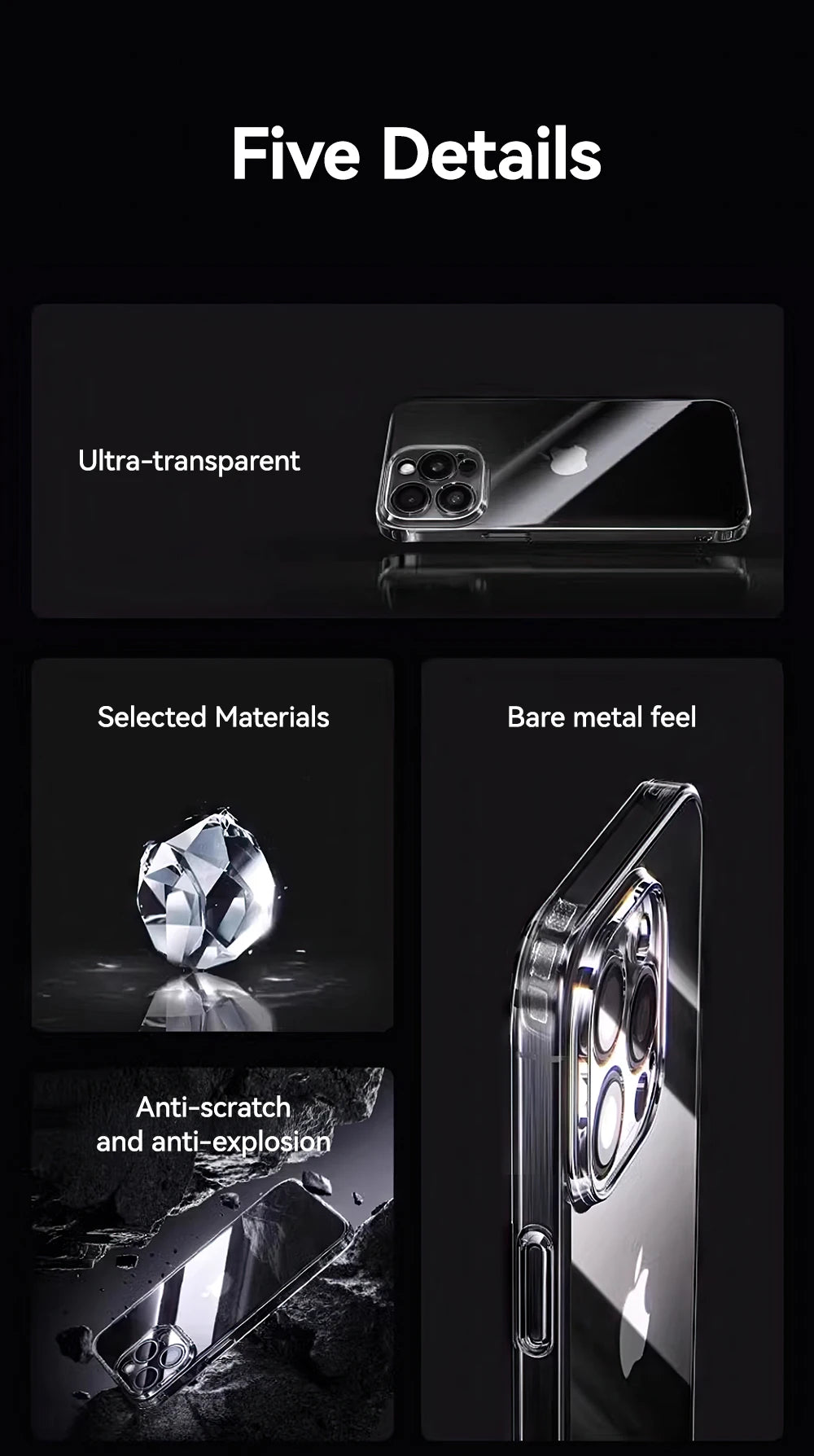 Joyroom Anti-Drop Transparent Case for iPhone 16 Pro Max