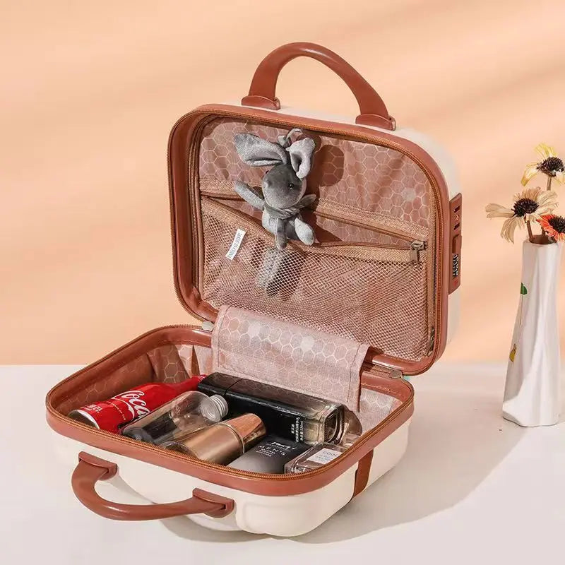 Portable Travel Cosmetic Case With Password Lock Organizer