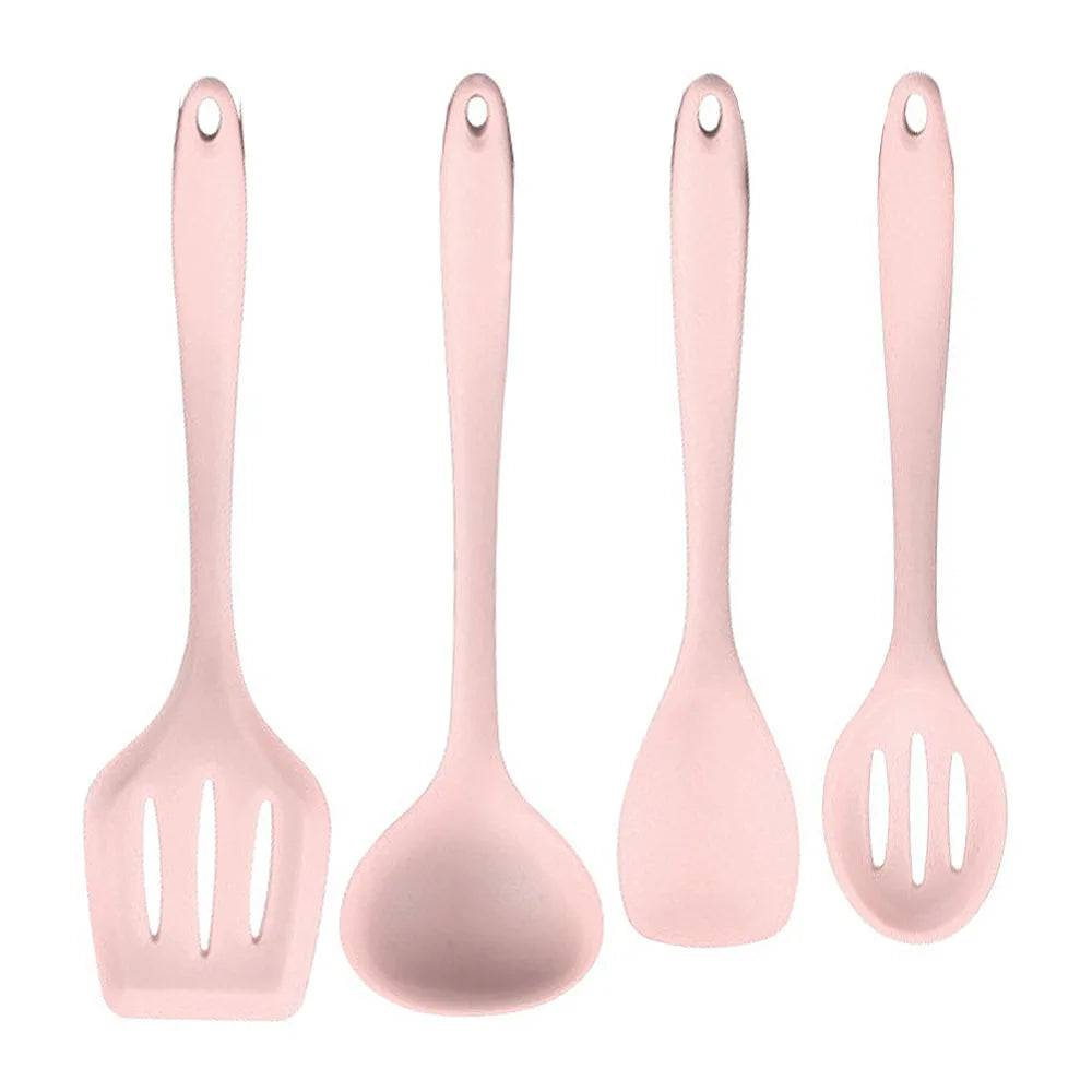 Green Heat Resistant Silicone Utensil Set for Non-Stick Cooking