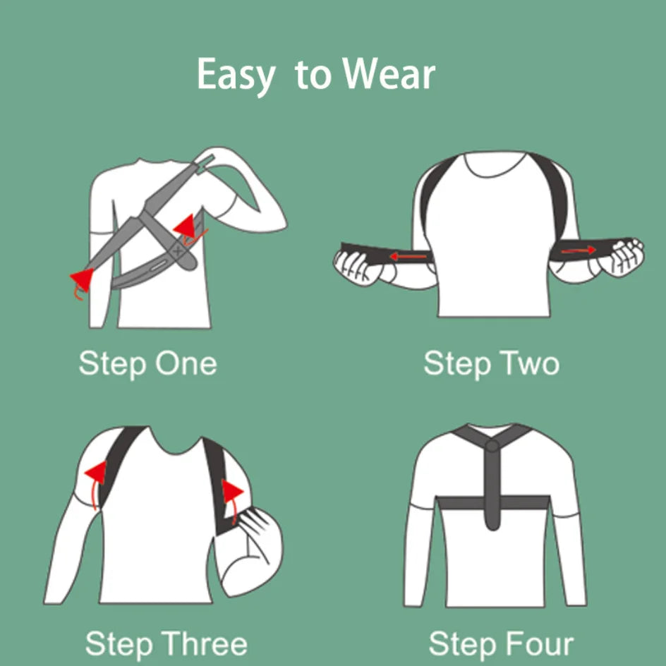 Adjustable Back Shoulder Posture Corrector for Home Office Use