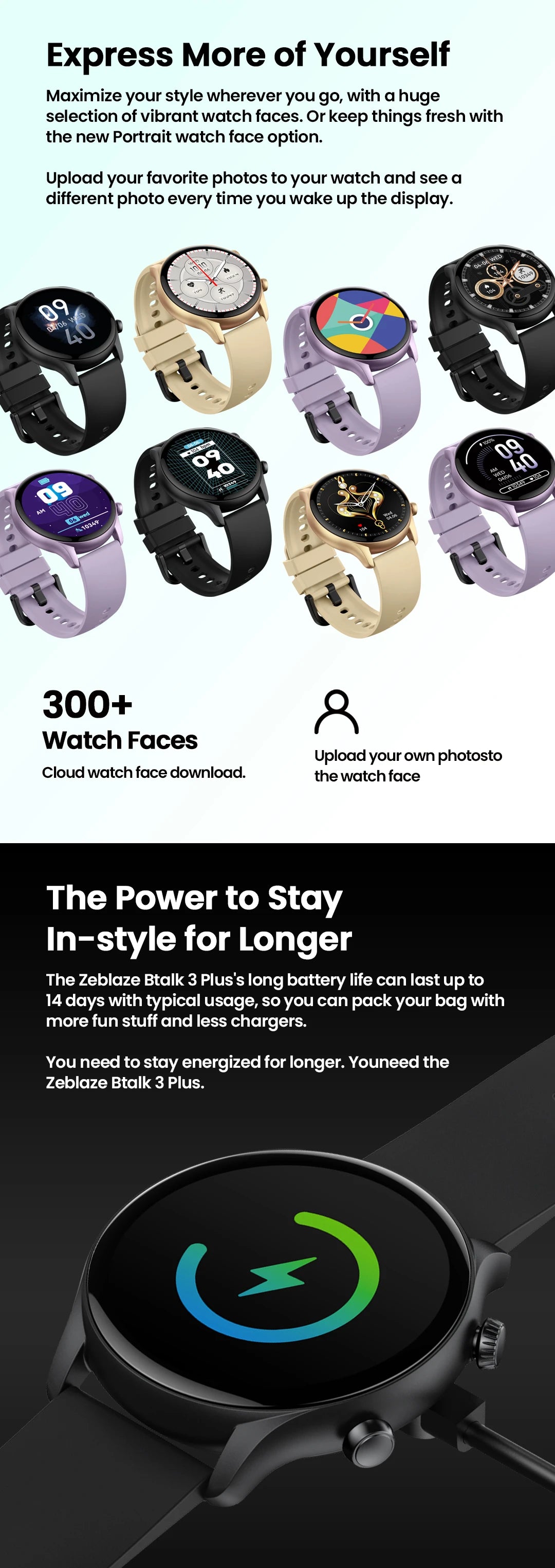 New Zeblaze Btalk 3 Plus Voice Calling Smart Watch 1.39&
