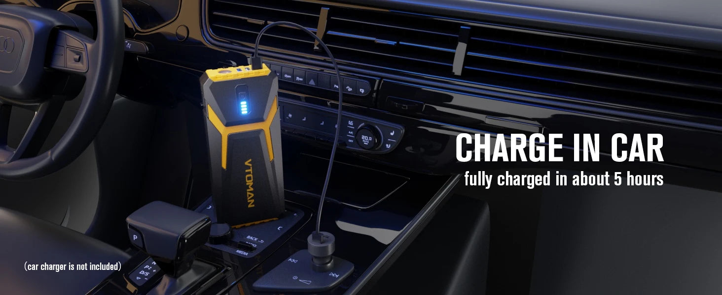 VTOMAN Power Bank 20000mAh Jump Starter 4500A Car Charger