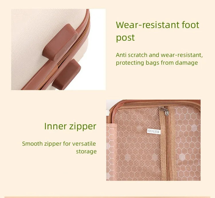 Portable Travel Cosmetic Case With Password Lock Organizer