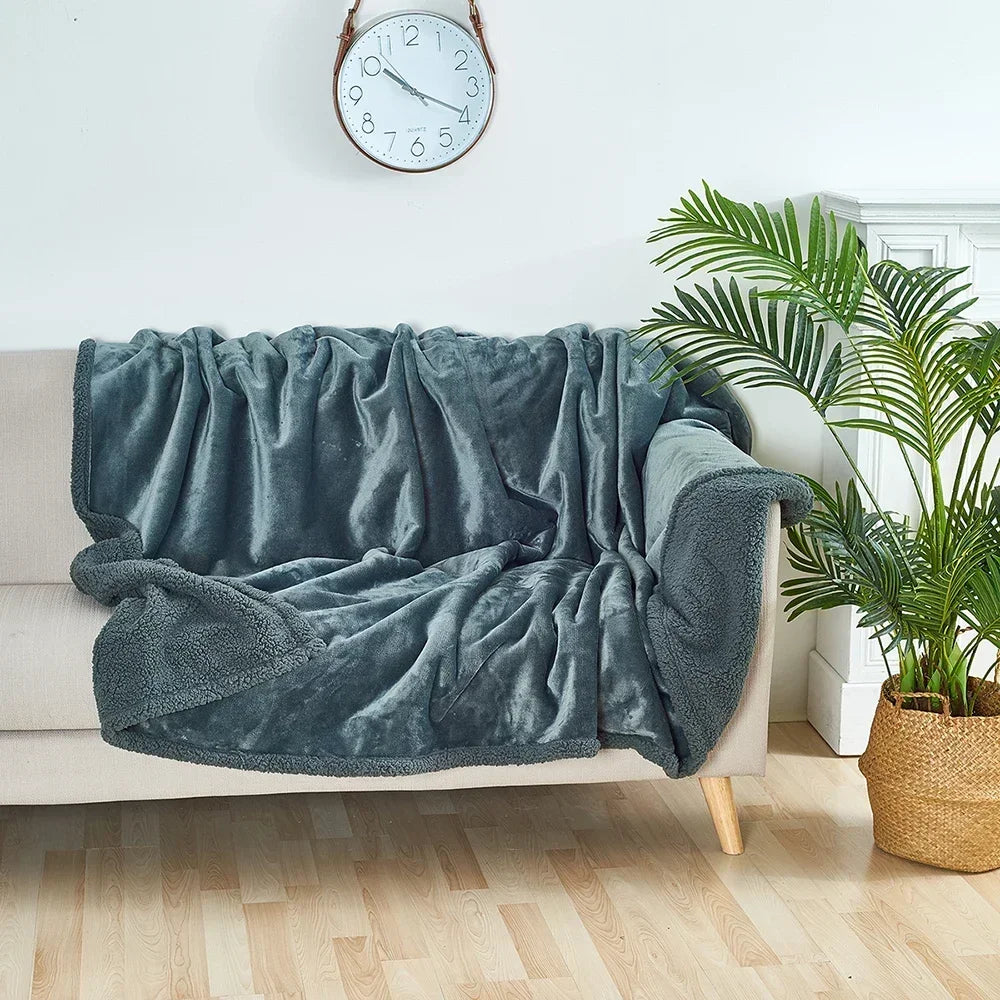 Luxury Shaggy Blankets Winter Warm Cosy Waterproof Microfibre