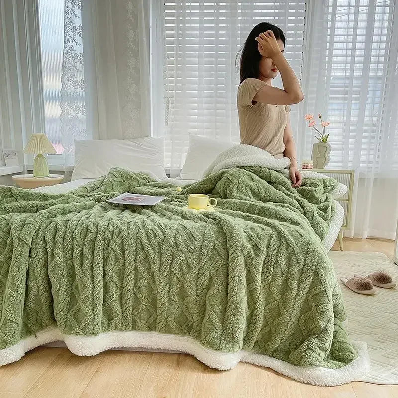 Thickened Coral Velvet Office Shawl Nap Blanket Sofa
