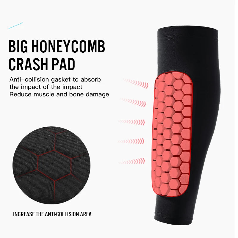 1Pcs Football Shin Guard Socks with Foam Compression Sleeves